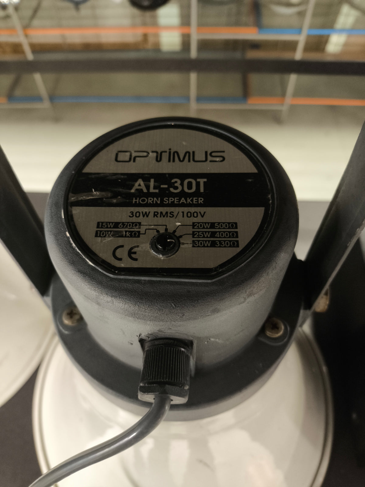 4 Pz. Optimus Al-30t 30w Horn Speaker -altoparlante A Tromba Esponenziale (reentrant) Circolare In Alluminio