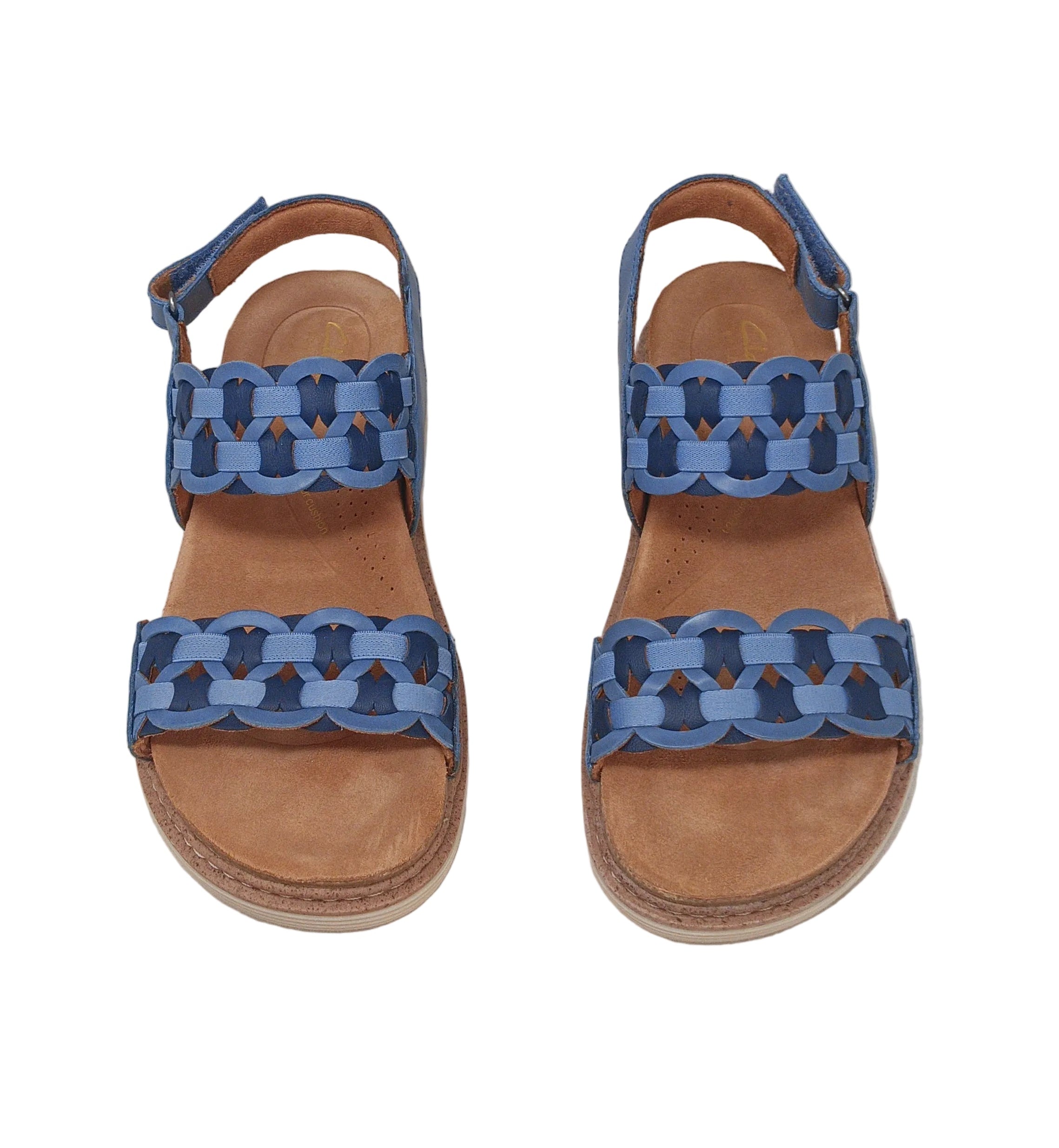 Clarks Sandali Pelle Blu Intrecciata 38