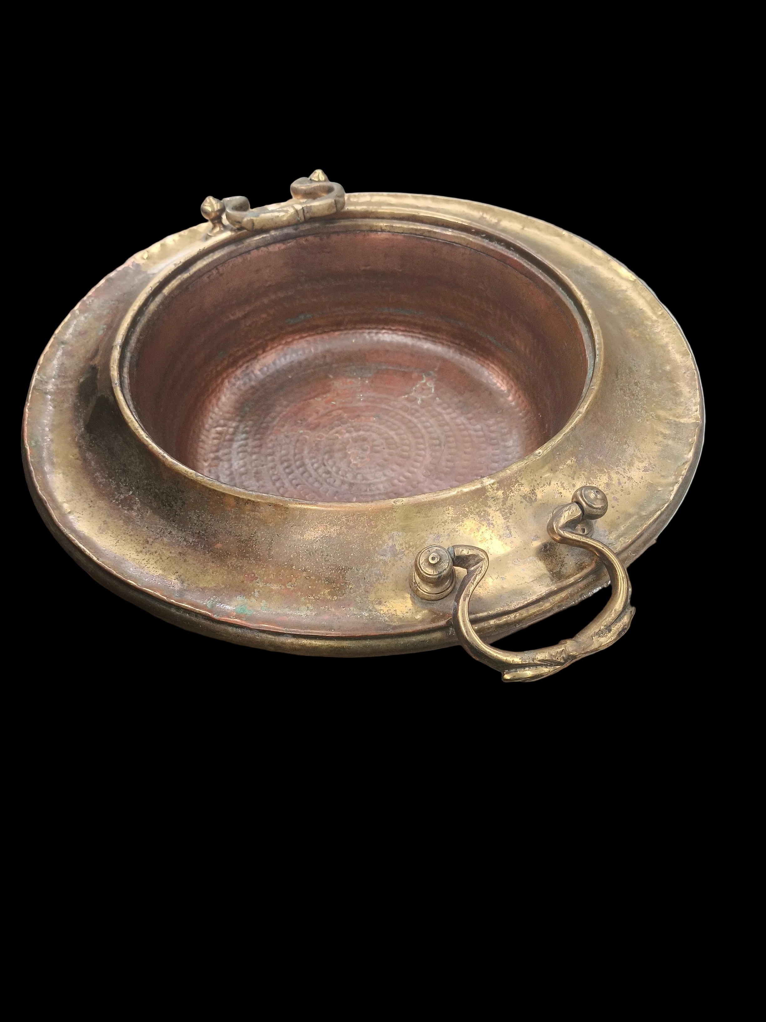 Grande Sottovaso In Rame Con Manici ø43cm
