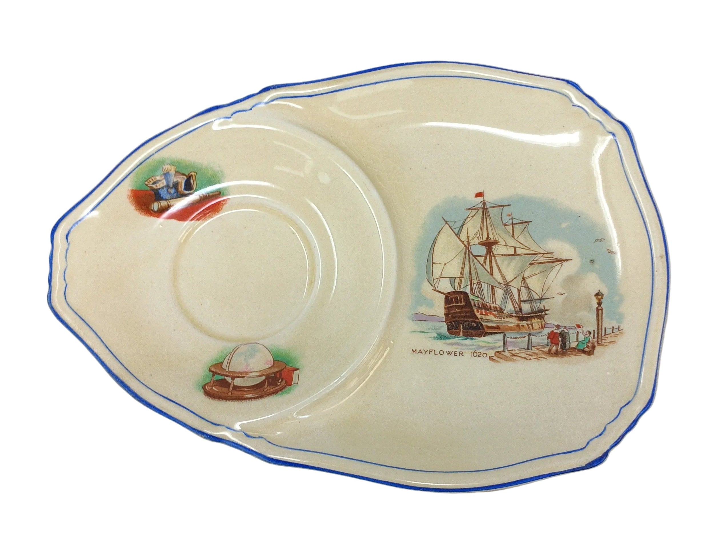 Royal Winton Vassoio X The Ceramica Mayflower 1620 Vintage