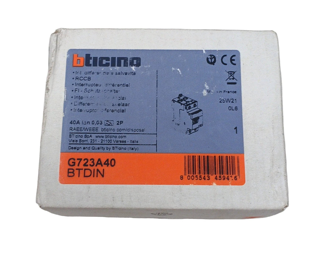 Bticino G723a40 Interrutore Differenziale Salvavita 2p Tipo A Nuovo