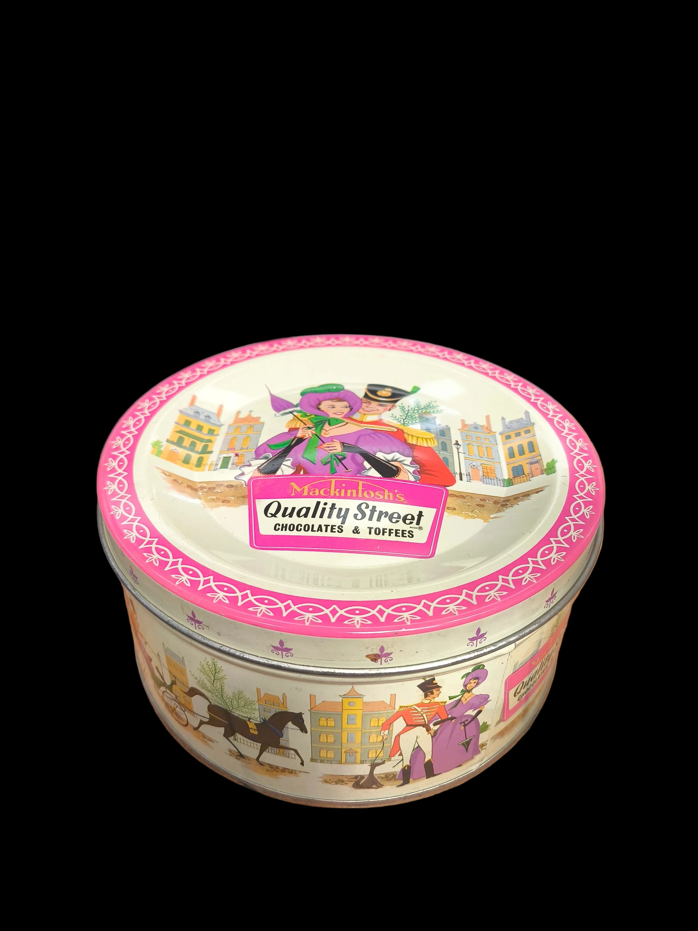 Scatola Tonda Latta Quality Street Anni 90