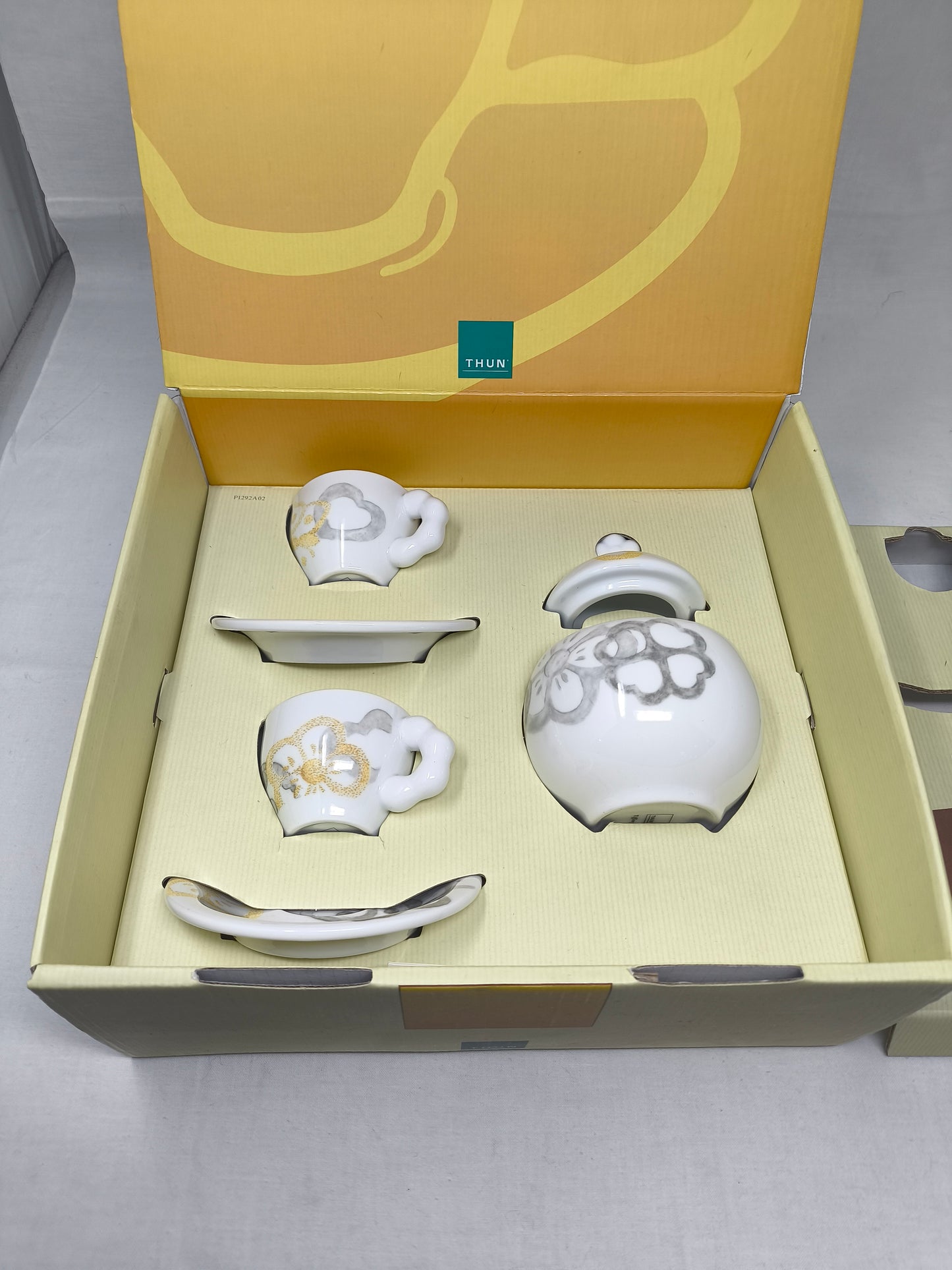 Thun Caffè Al Volo 2 Tazzine + Piattini + Zuccheriera - Con Scatola Nuovo -