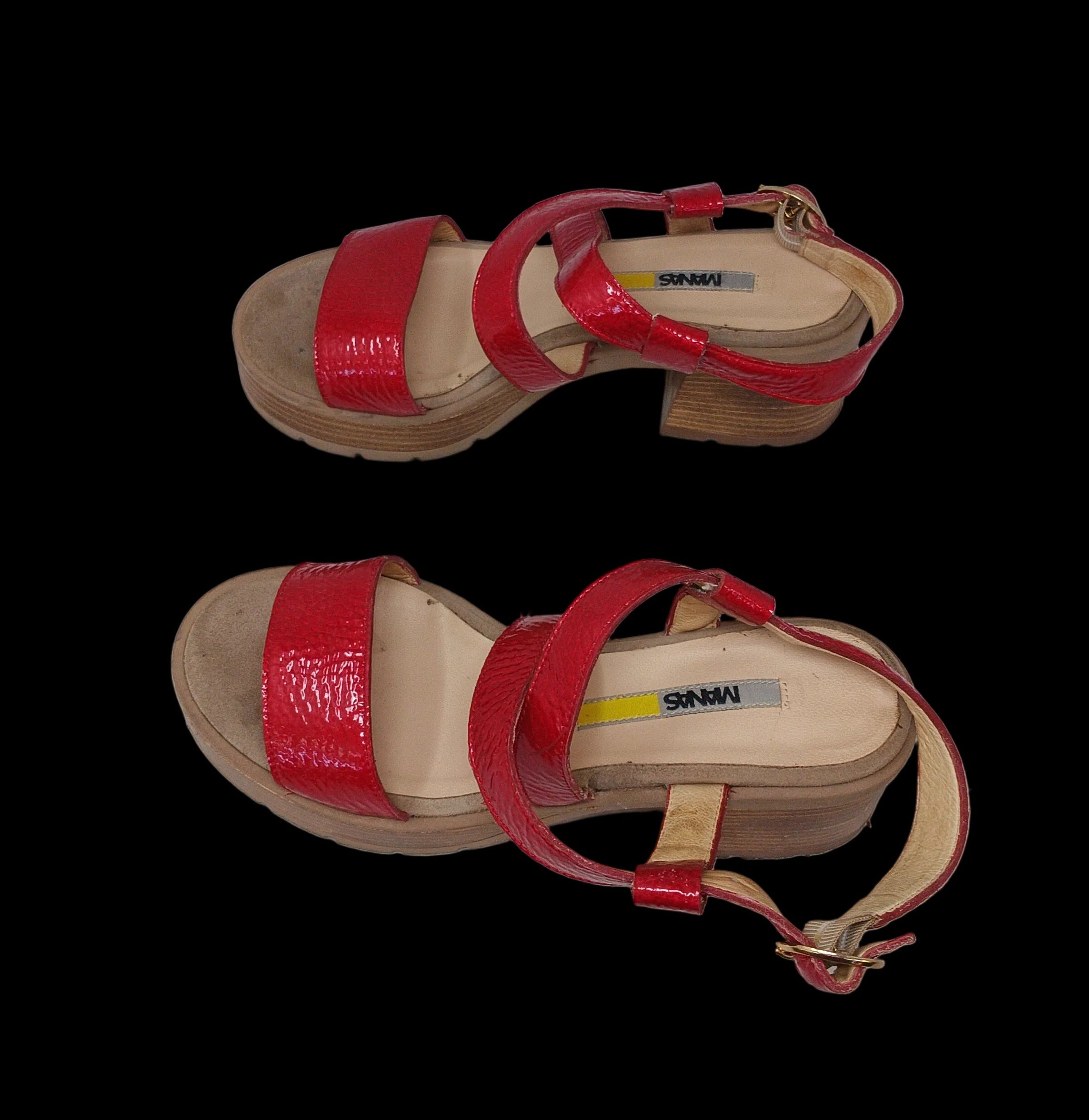 Manas Sandalo Con Tacco Rosso 37