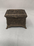 Cofanetto Metallico Scrigno Porta Gioie Cesellato Primo 900