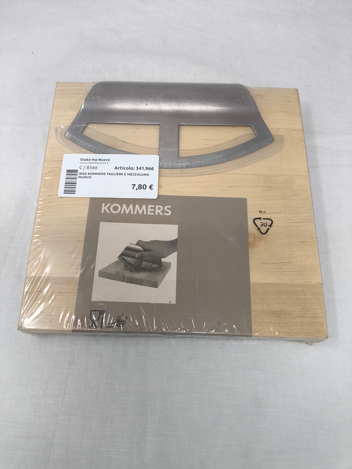 Ikea Kommers Tagliere E Mezzaluna Nuovo