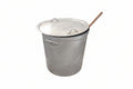 Pentolone Alluminio Con Coperchio E Grande Mestolo Legno Ideale Per Salsa H.50 ø 50