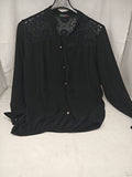 Made In Italy Camicia Nera Pizzo M