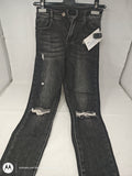 Pantaloni Jeans Neri Strappati S