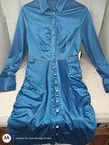 Chance Off Abito Raso Azzurro S/m