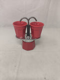 Bialetti Caffettiera Mini Express Rossa Con 2 Tazzine Rosse Nuova