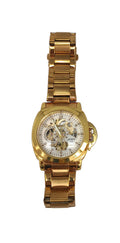 Jcky Time Orologio Automatico Cinturino Acciaio Dorato Ingranaggi Dorati