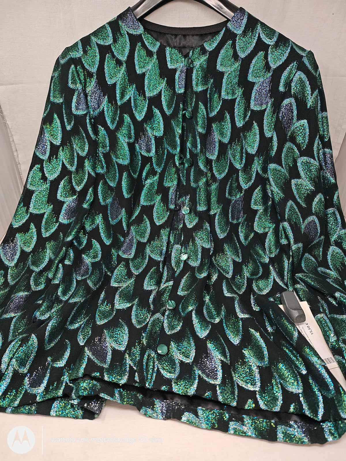 Giacchina Nera Verde Argento L/xl
