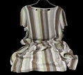Up To You Abito Lungo Righe Beige Marrone 48