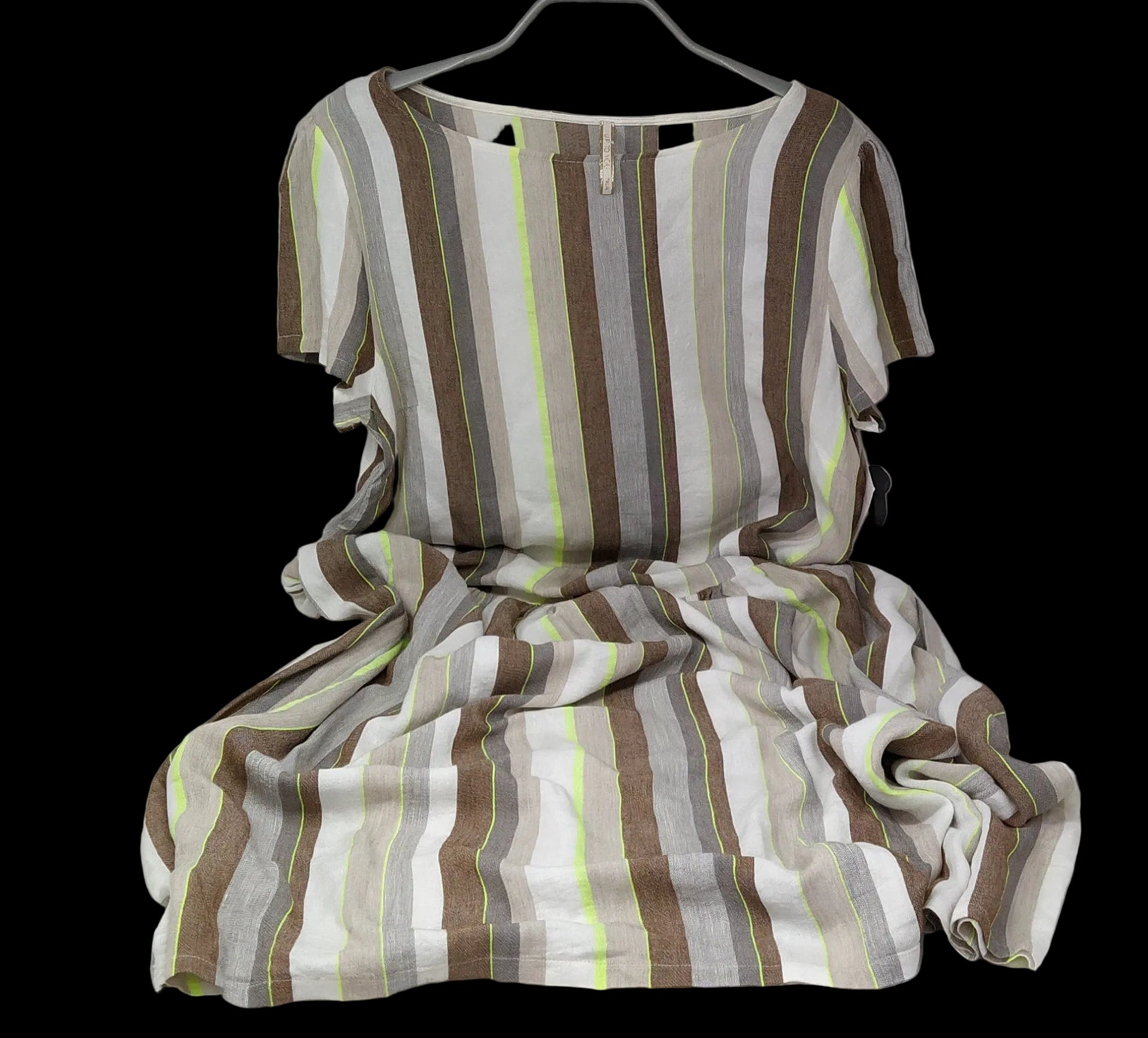 Up To You Abito Lungo Righe Beige Marrone 48