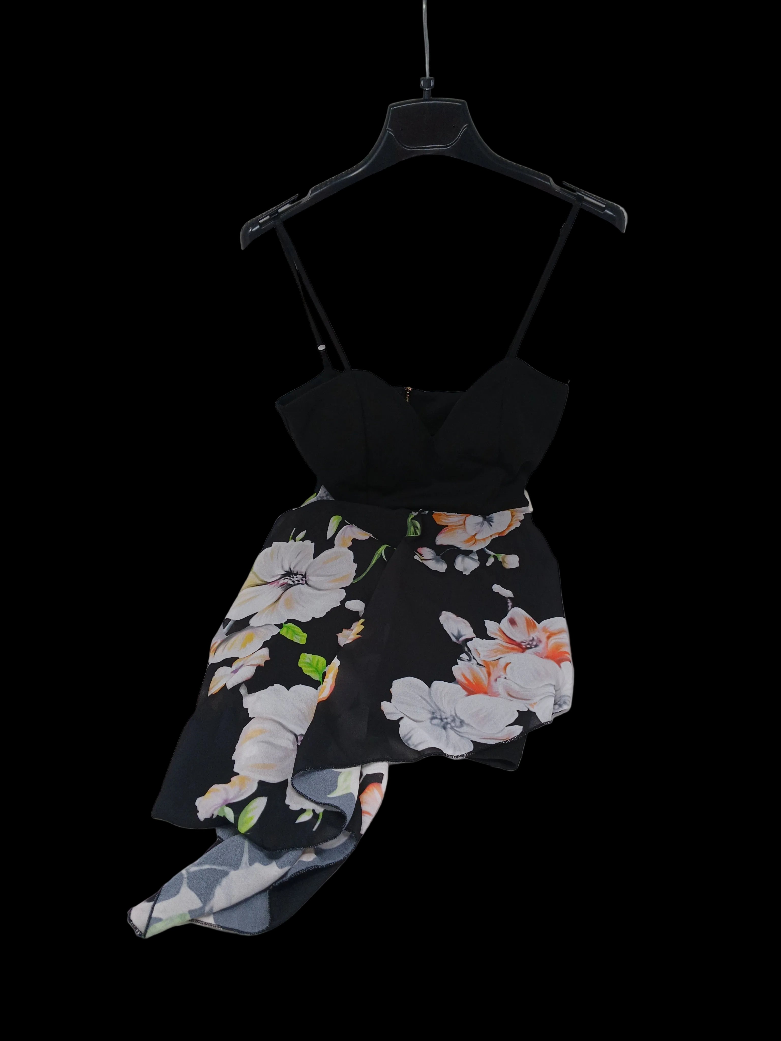 Abito Nero Fiorato S/m