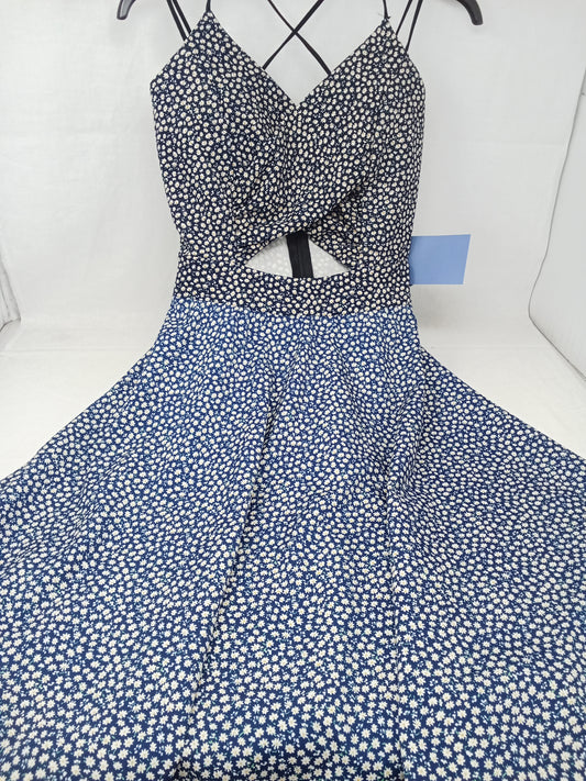 Abito Blu Fiori S