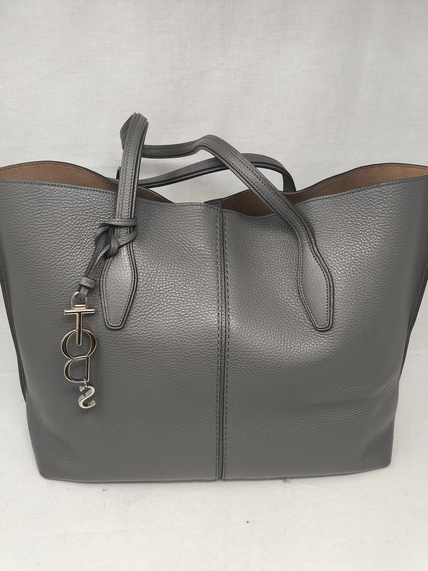 Tosd Borsa Shopper In Pelle Di Vittello Grgia 40x30x13cm