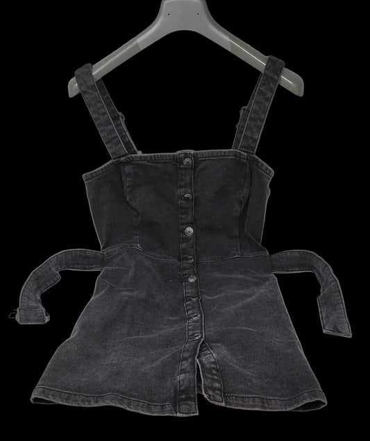 Bershka Salopette Jeans Nero M