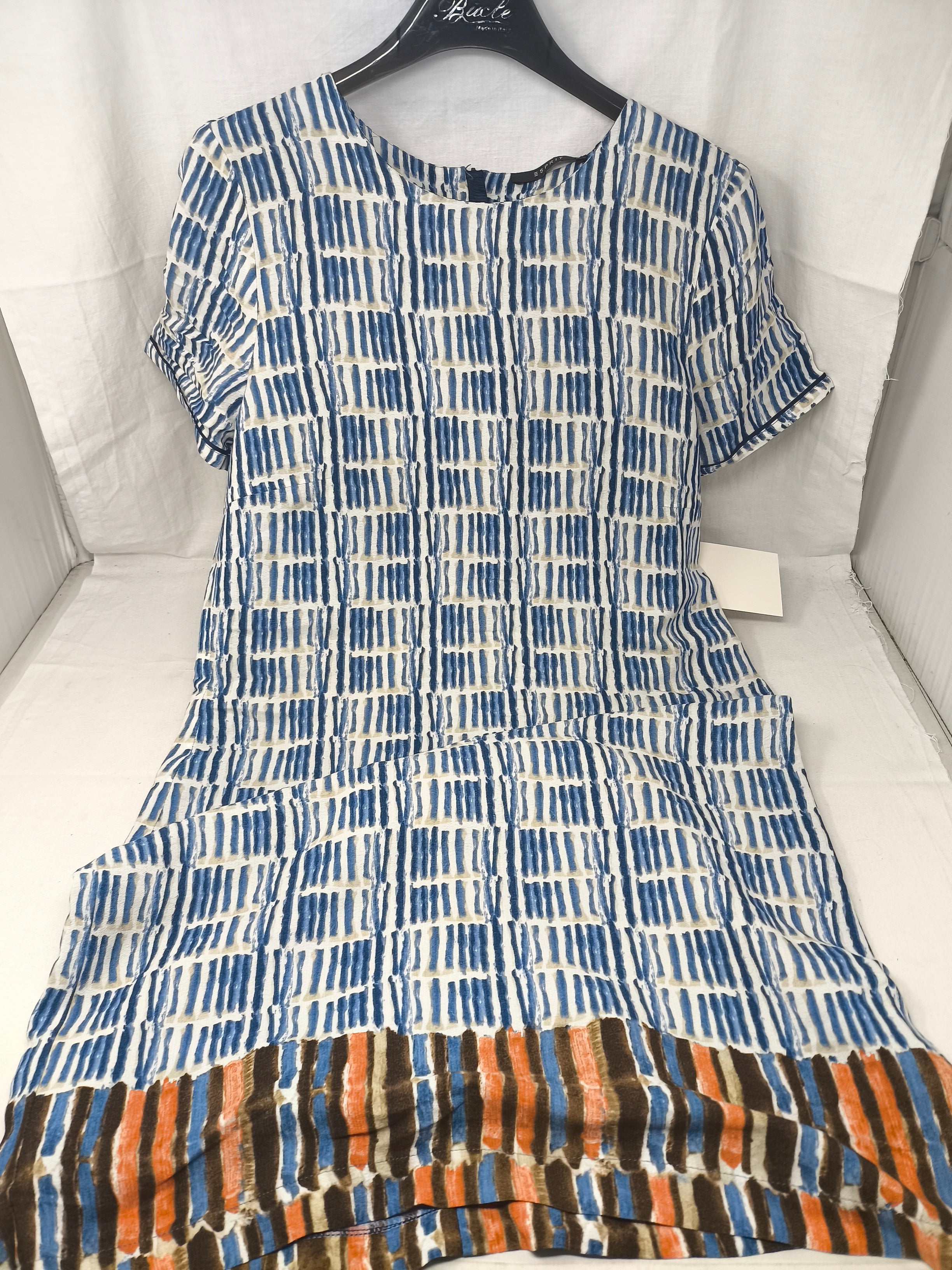 Esprit Abito Tulle Blu Bco Marrone 42