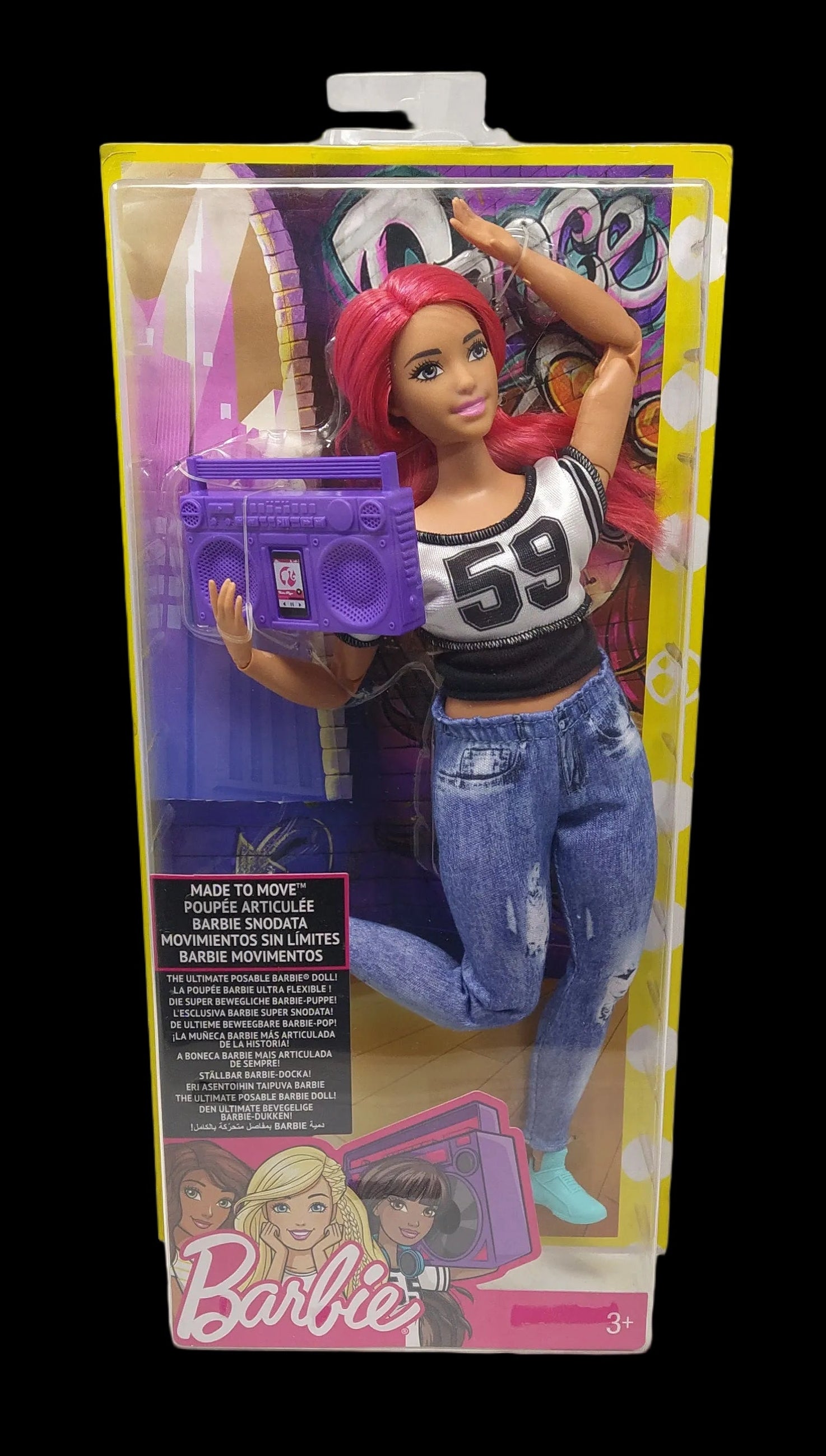 Barbie Ballerina Di Break Dance, 22 Punti Snodabili Per Infiniti Movimenti, Fjb19 Nuova