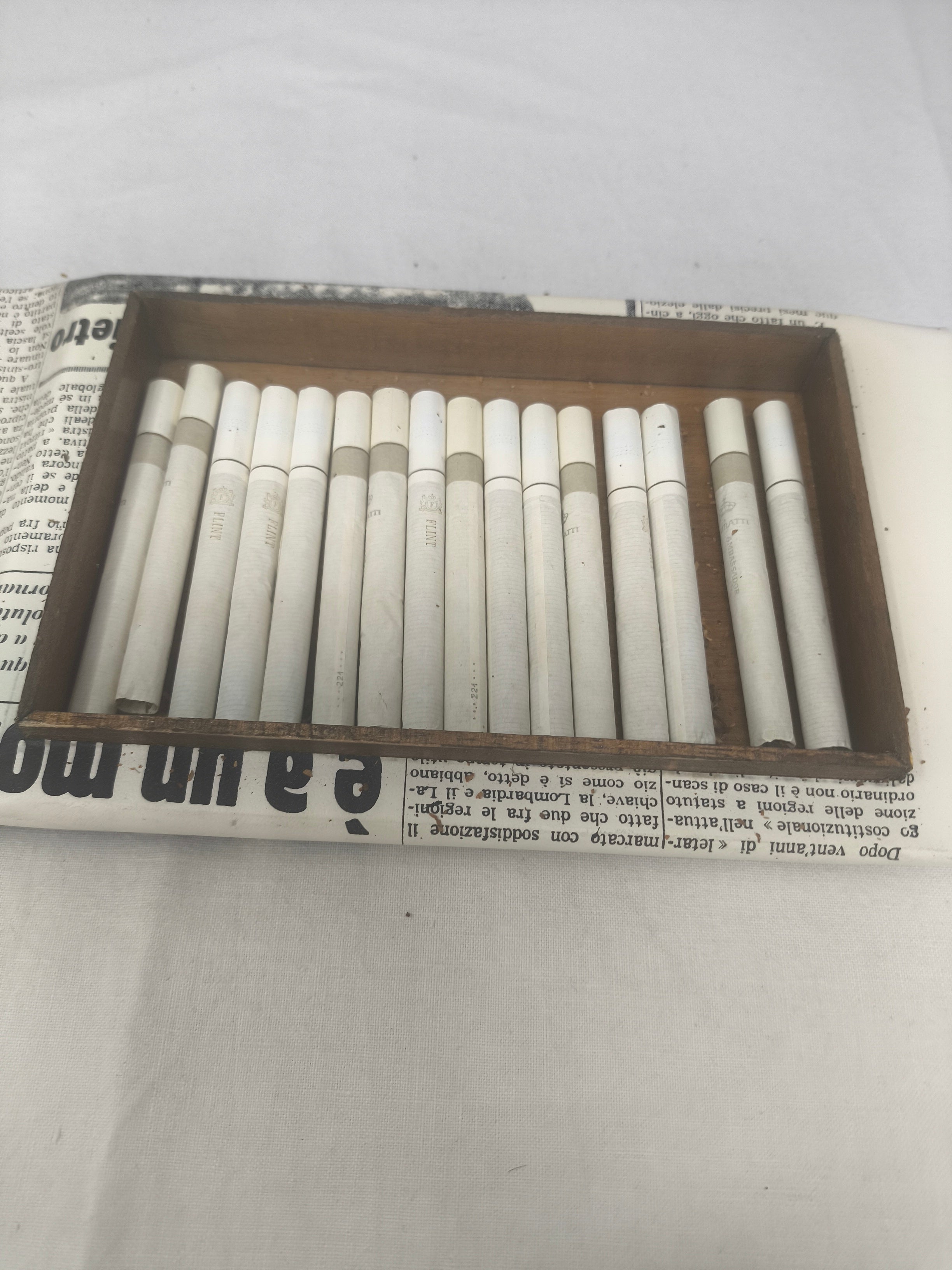 Porta Sigarette Vintage Corriere Della Sera Festa Del Papà Marzo 1971 Con Sigarette Vintage Muratti