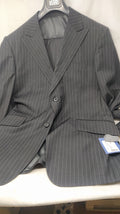 Gianni Verdelli Completo Uomo Gessato Nero Tg.48