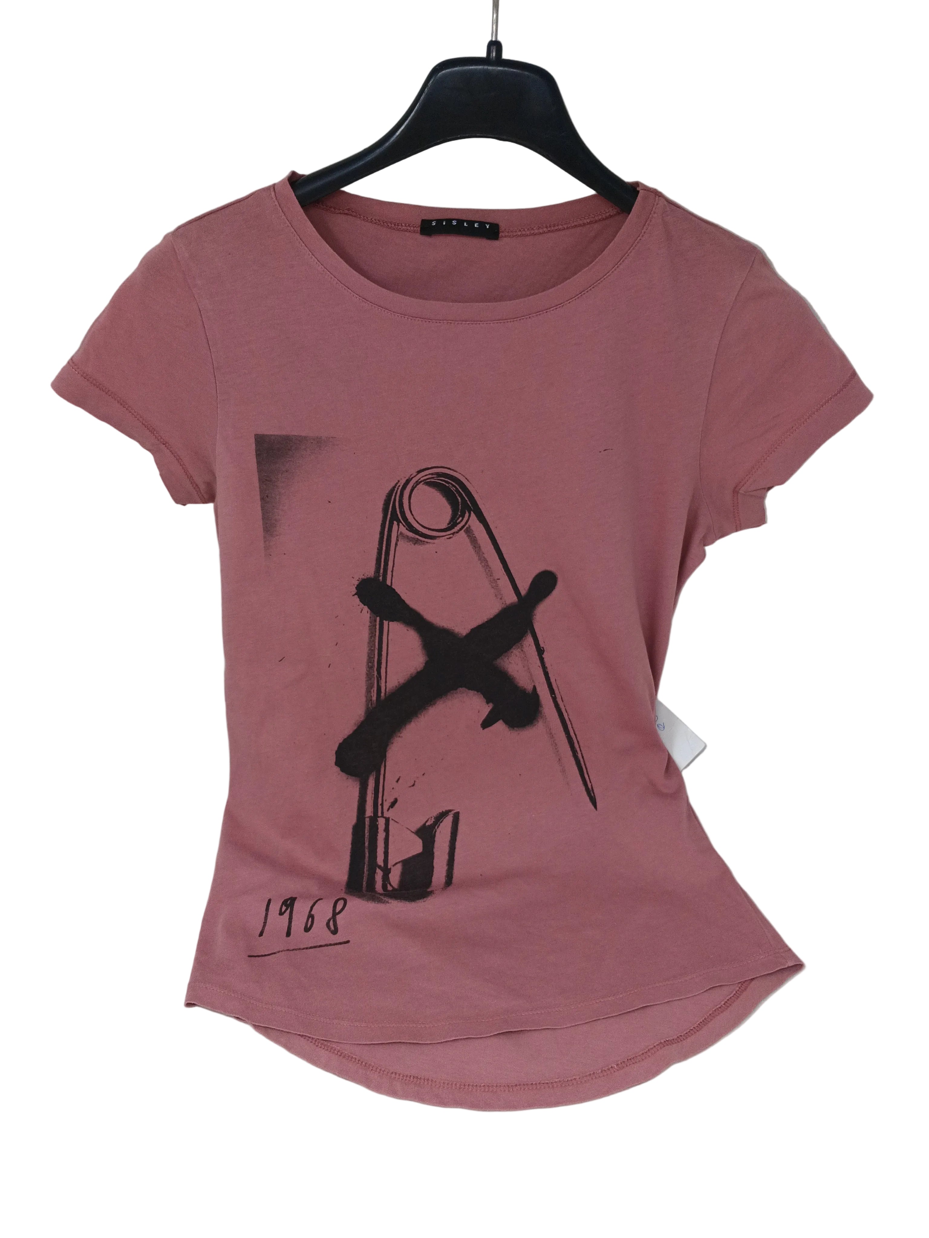 Sisley Maglietta Rosa Xs