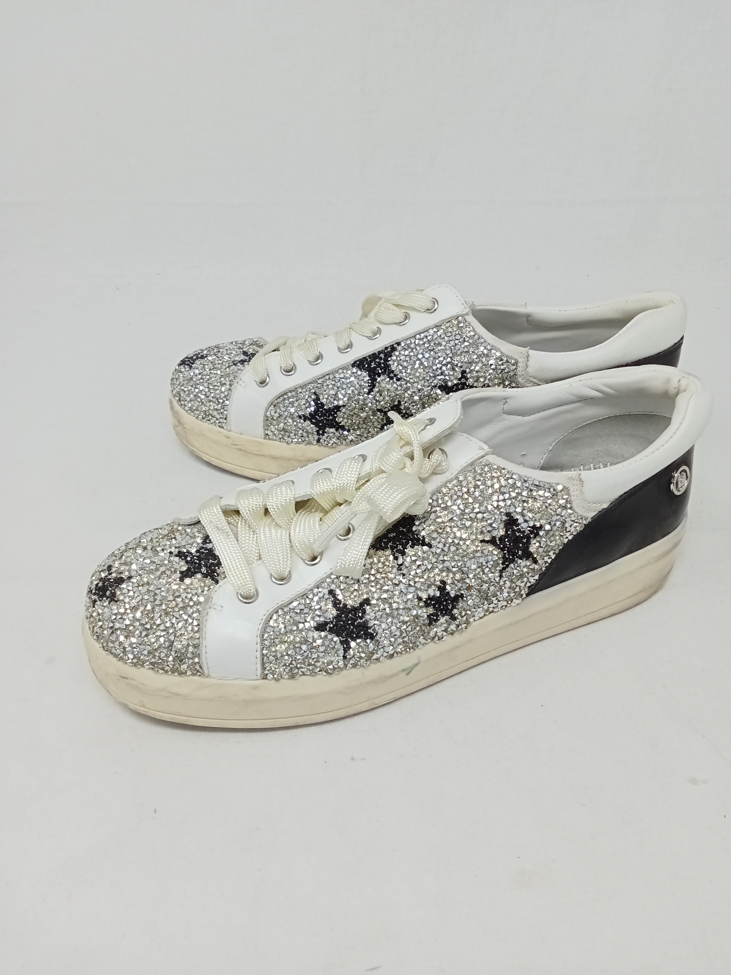 Liu Jo Scarpe Nera Bca Paiett 38 Senza Solette