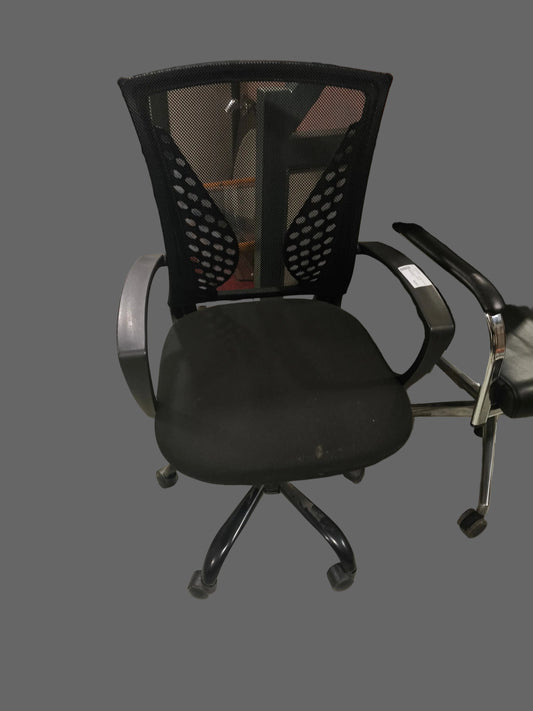 _sedia Da Ufficio Con Ruote Traforata Nera