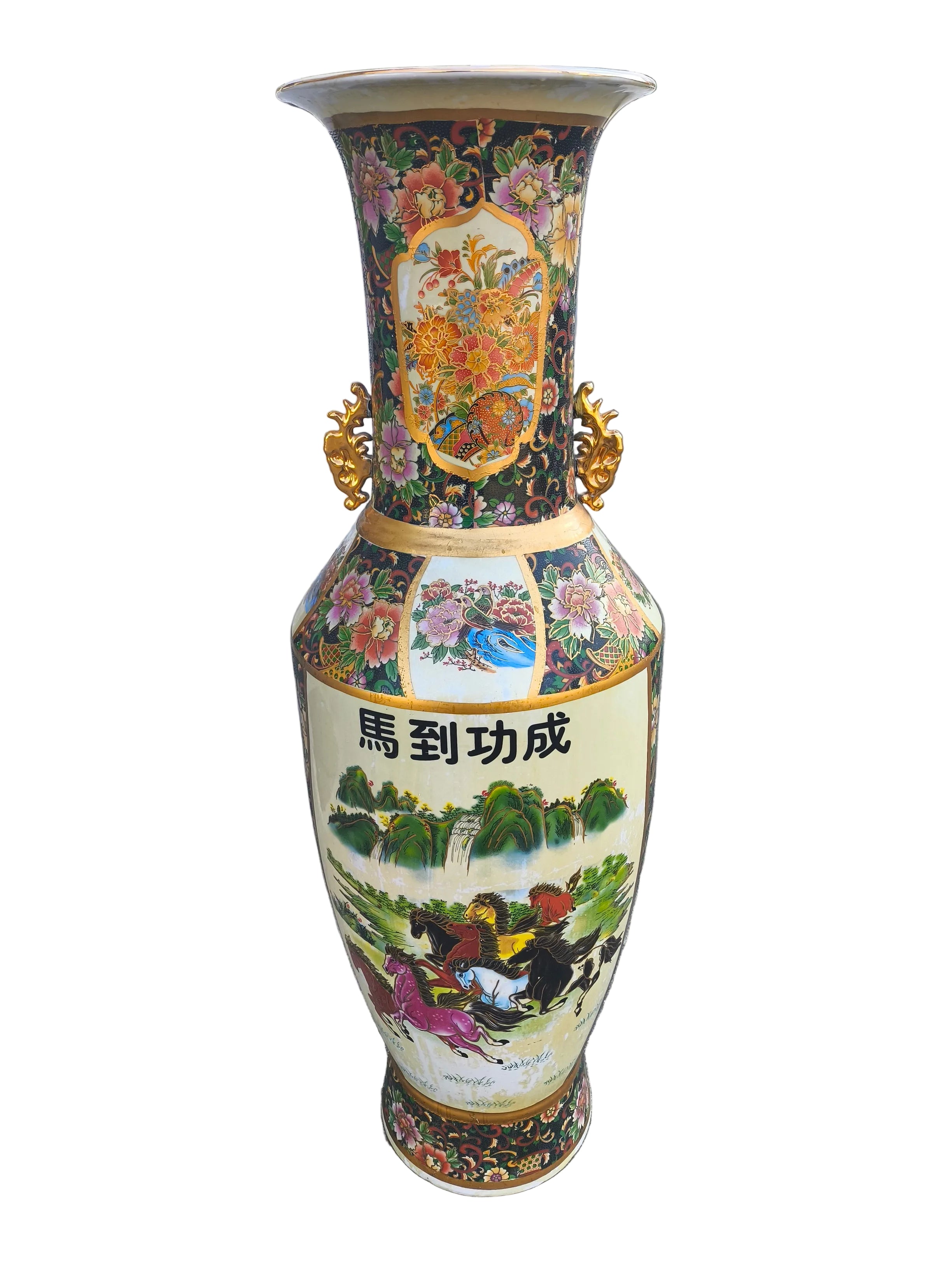 Grande Vaso Cinese Realizzato A Metà Del Secolo Scorso H.92cm