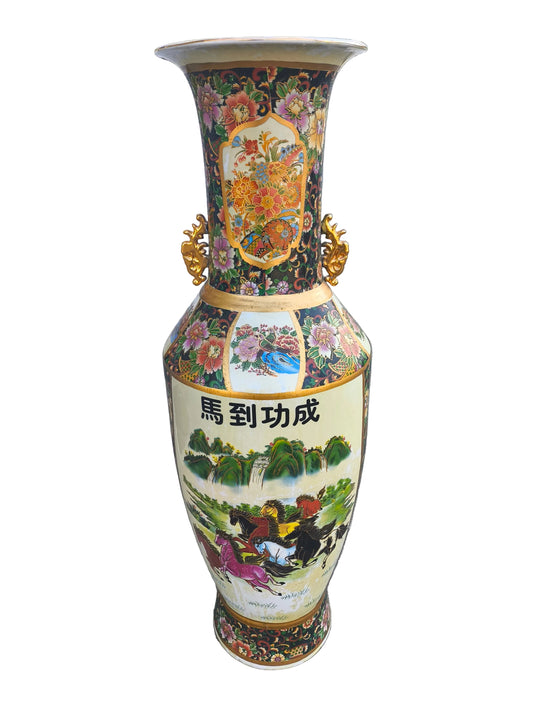 Grande Vaso Cinese Realizzato A Metà Del Secolo Scorso H.92cm
