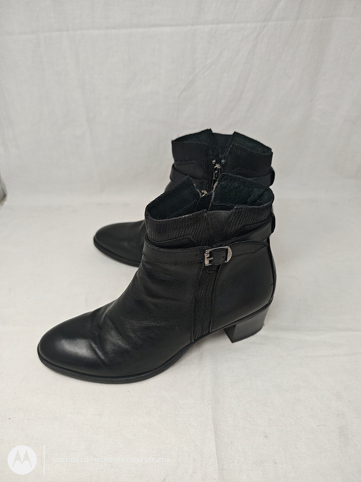 Valleverde Stivaletti Nero In Pelle Fibia 39