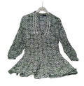 Zara Abito Verde Fiorato Xs