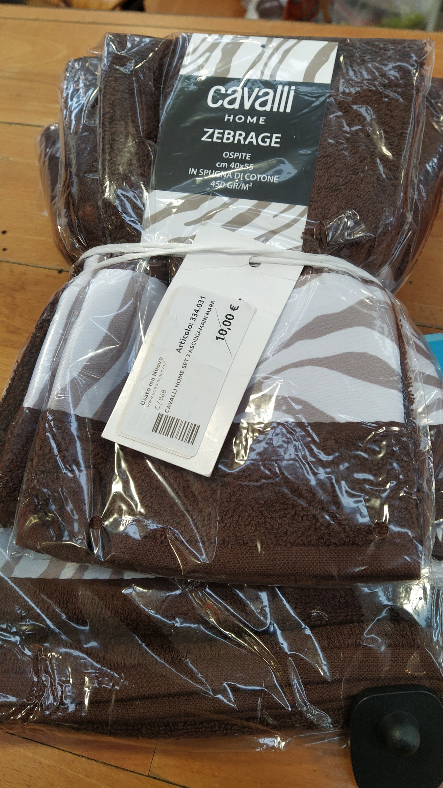 Cavalli Home Set 3 Asciugamani Marr