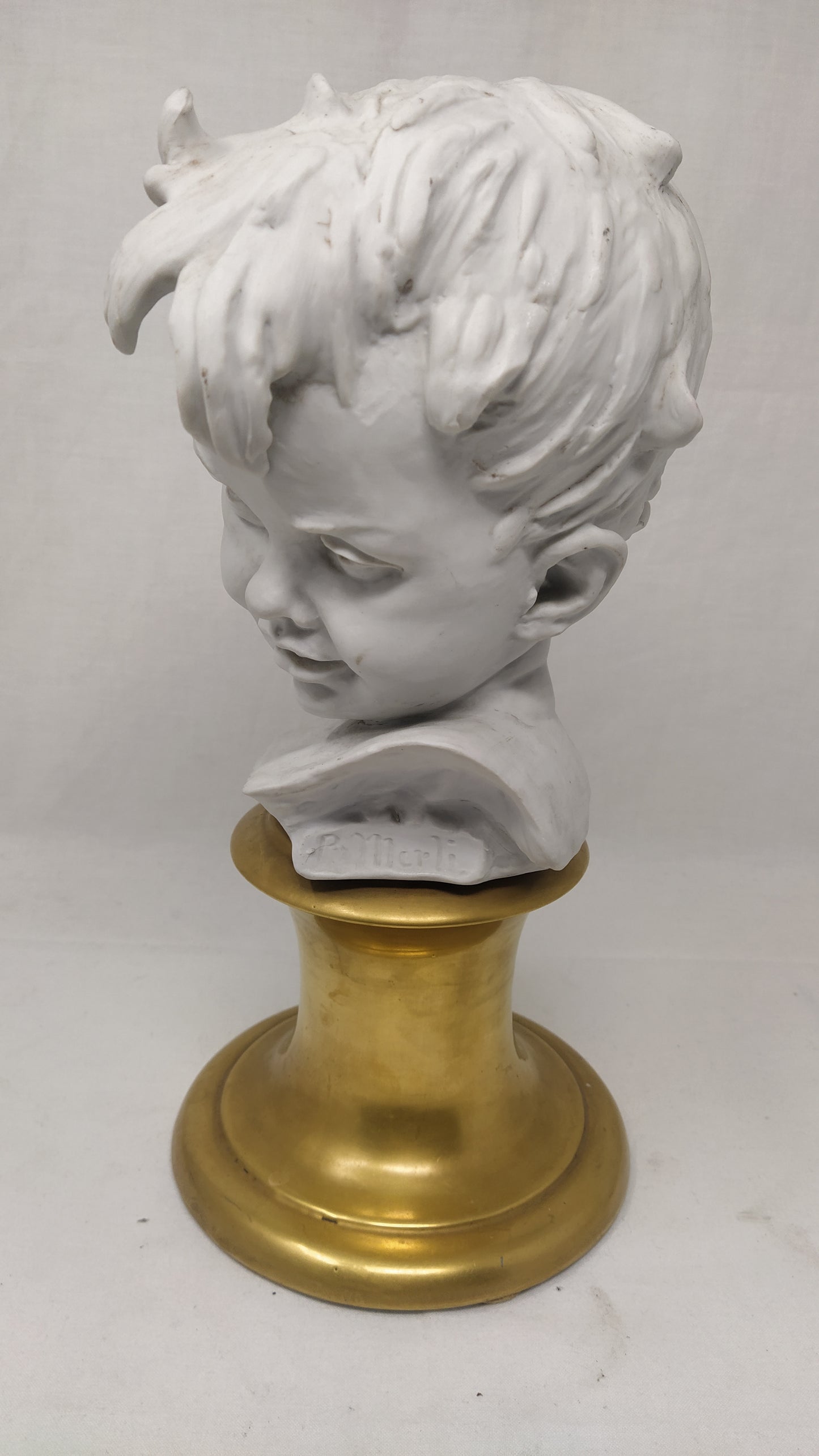 Capodimonte Bruno Merli Busto Bambino H.32cm