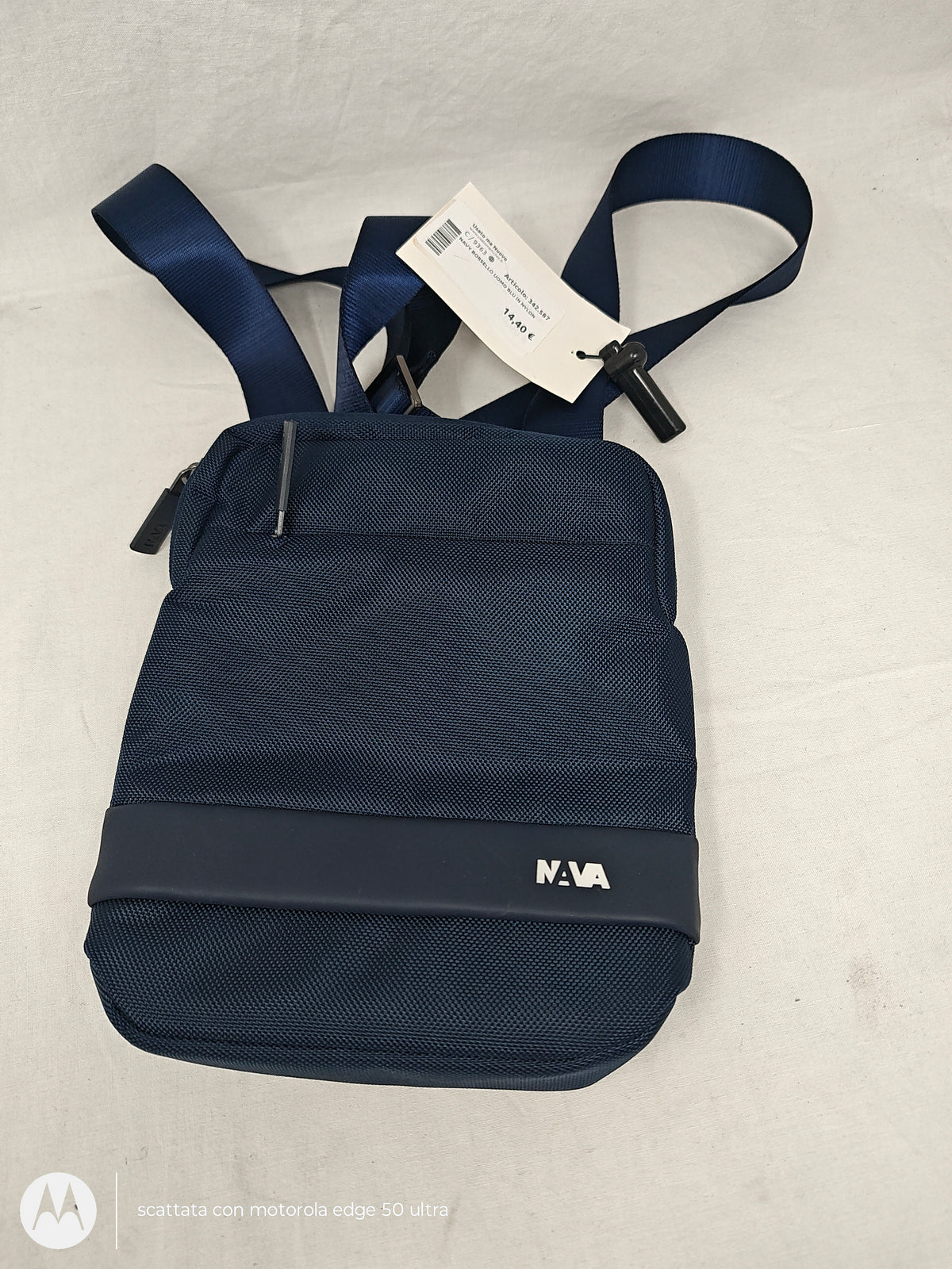 Navy Borsello Uomo Blu In Nylon