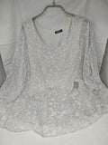 Bellina Maglia Tulle Bca Blu Fiorato Tu