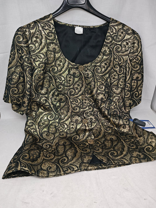 Made In Italy Camicia Oro Fiorata L