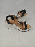 Made In Italy Zeppa Bca Beige Nera 38 Nuova