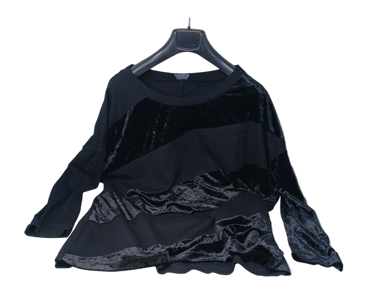 Persona Maglione Nero In Velluto Xl