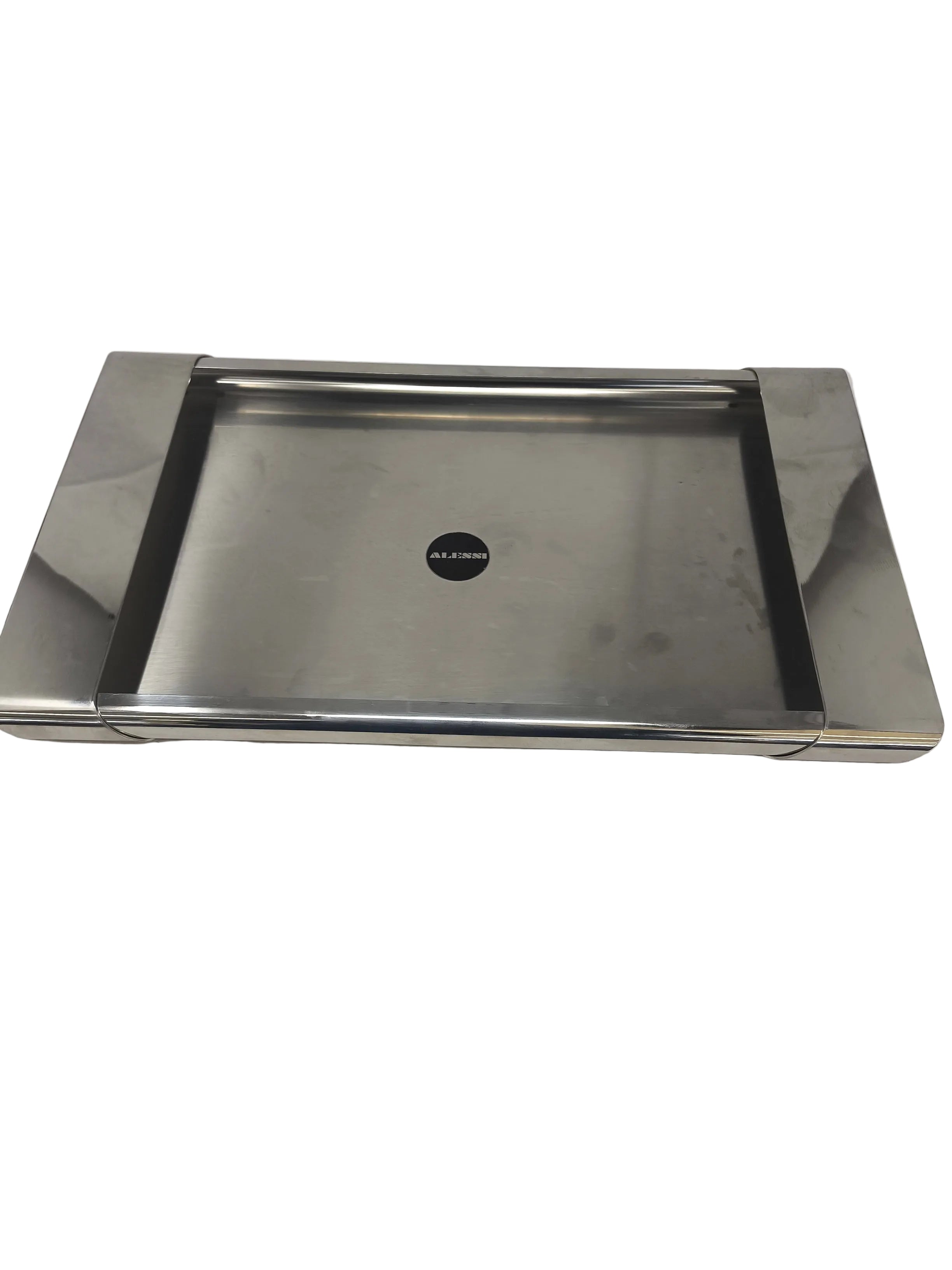 _alessi Vassoio In Acciaio Silvio Coppola Anni 70  Misure 45x26
