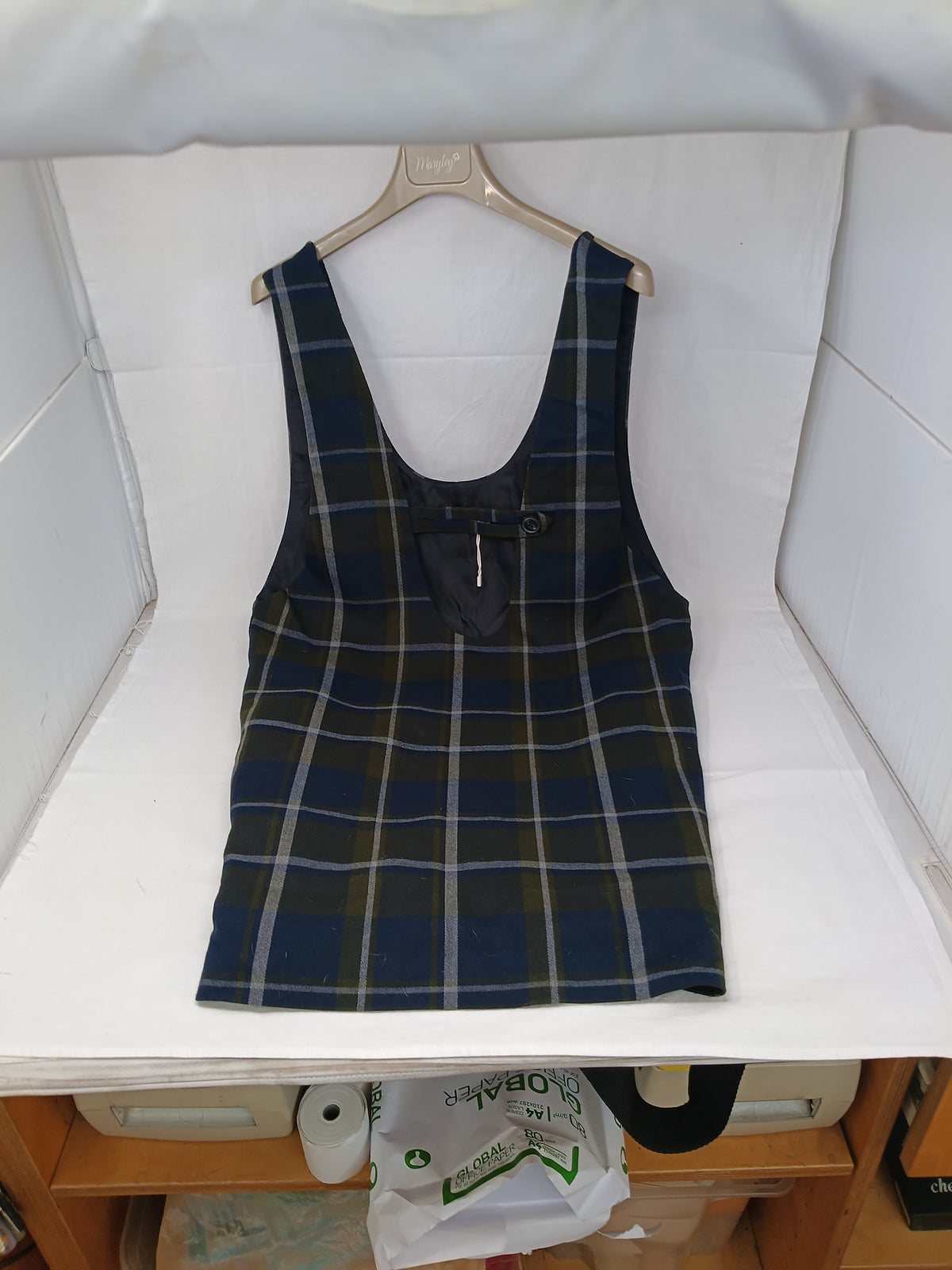 Mng Abito Scozzese Verde Blu M Nuovo