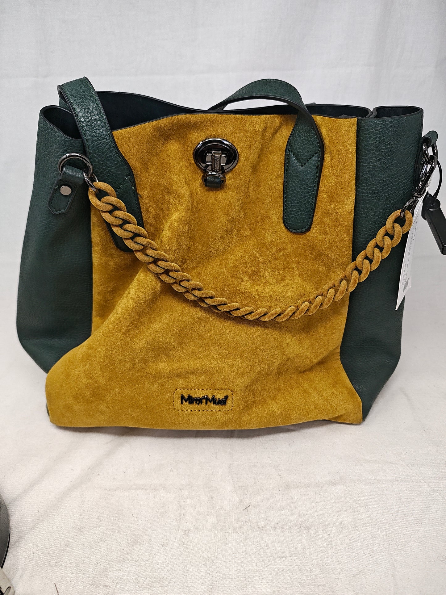 Mimi Mua Borsa A Spalla Verde Senape