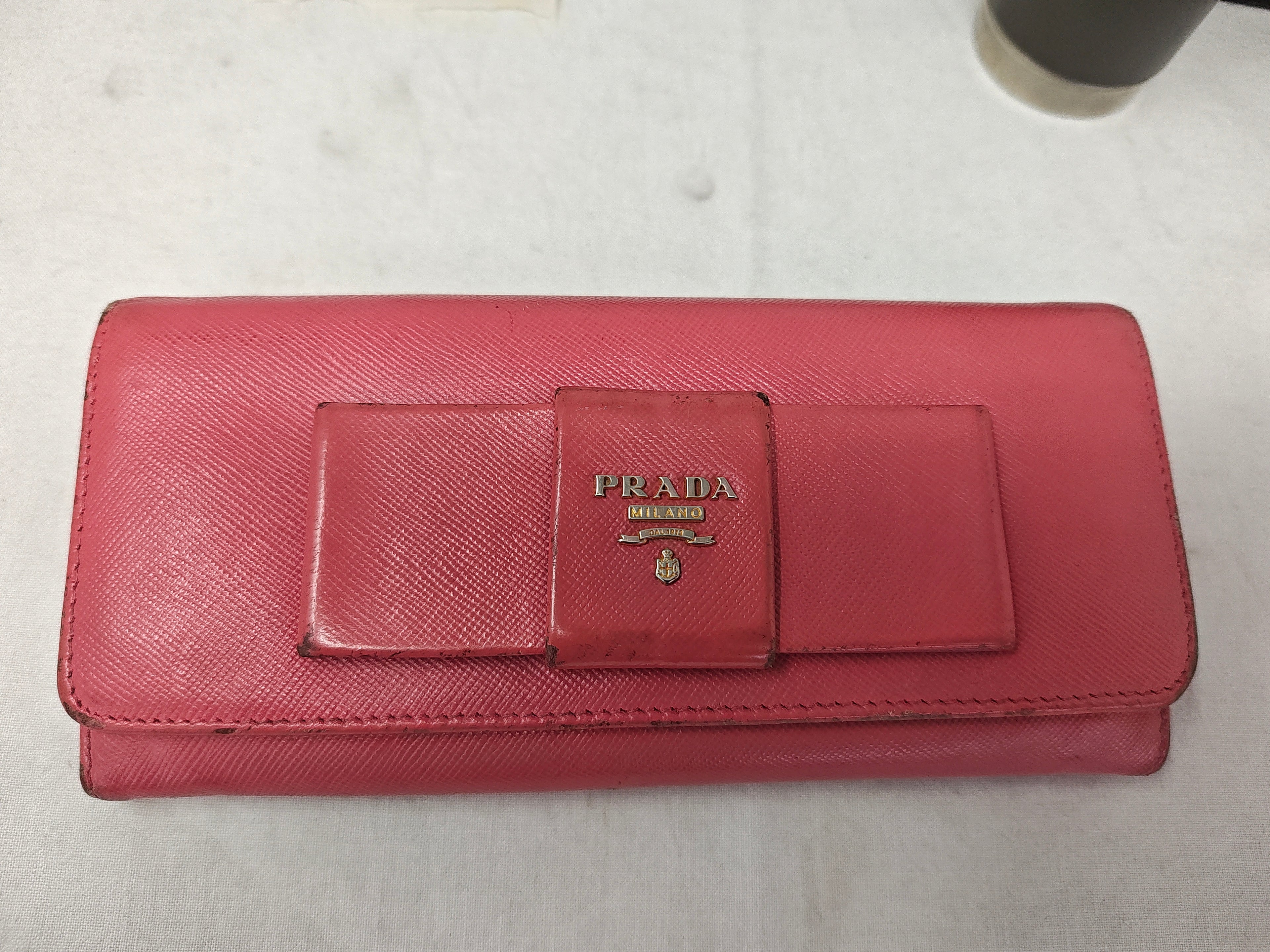Prada Portafoglio Rosa Fiocco