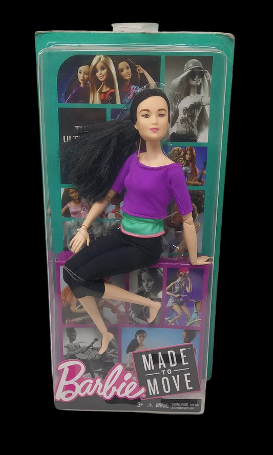 Barbie Bambola Snodata, 22 Punti Snodabili Per Tanti Movimenti, Top Viola/azzuro, Dhl84 Nuova