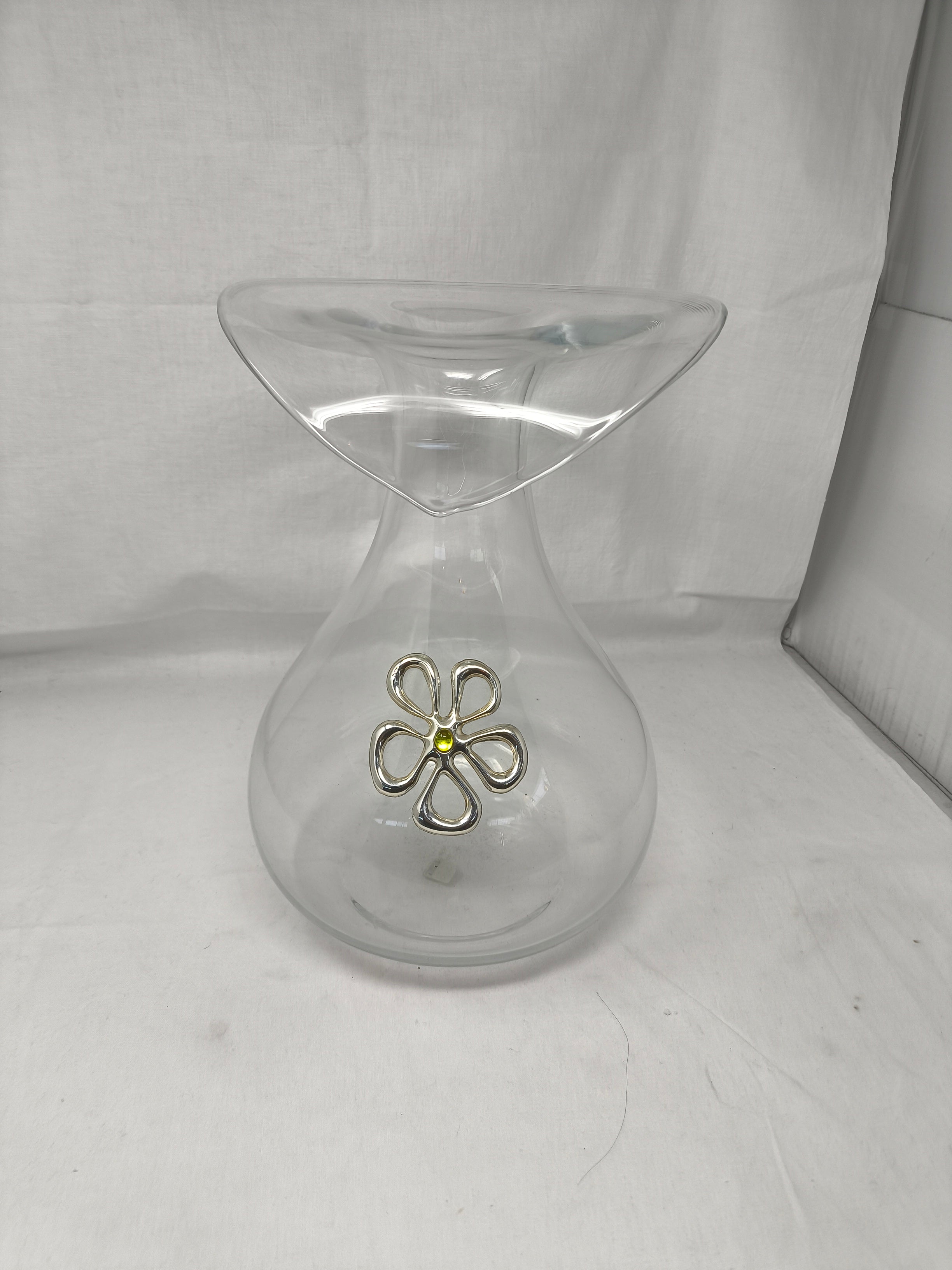 _argenesi Vaso Cristallo H 32 Cm Fiore Arg