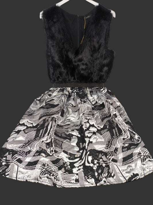 Fracomina Abito Nero Pero Argento S