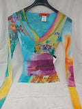 Hueva Blano Maglia Tulle Colorata 42