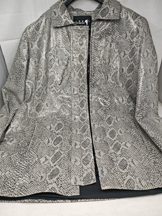 Te Ngxu Giacca In Pelle Pitonato L